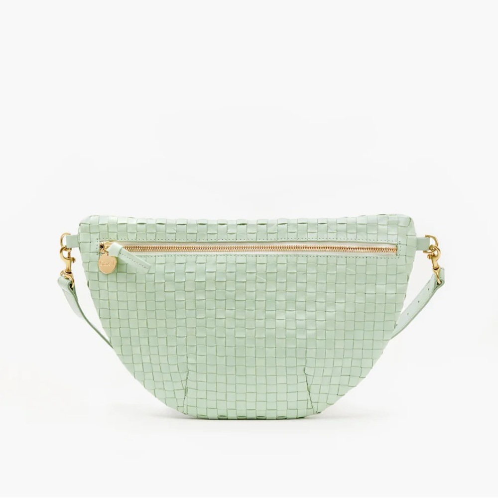 Clare V Grande Fanny in Woven Mist